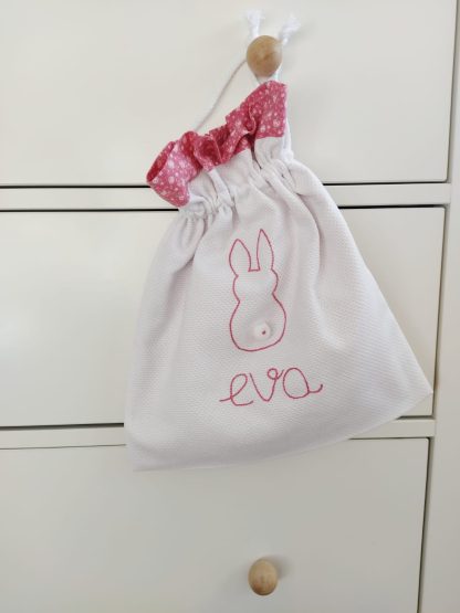 Saquito Rabbit (hecho y bordado a mano)