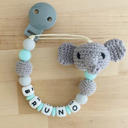 Chupetero Personalizado Elephant Mint