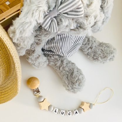 Chupetero personalizado grey star - Imagen 2
